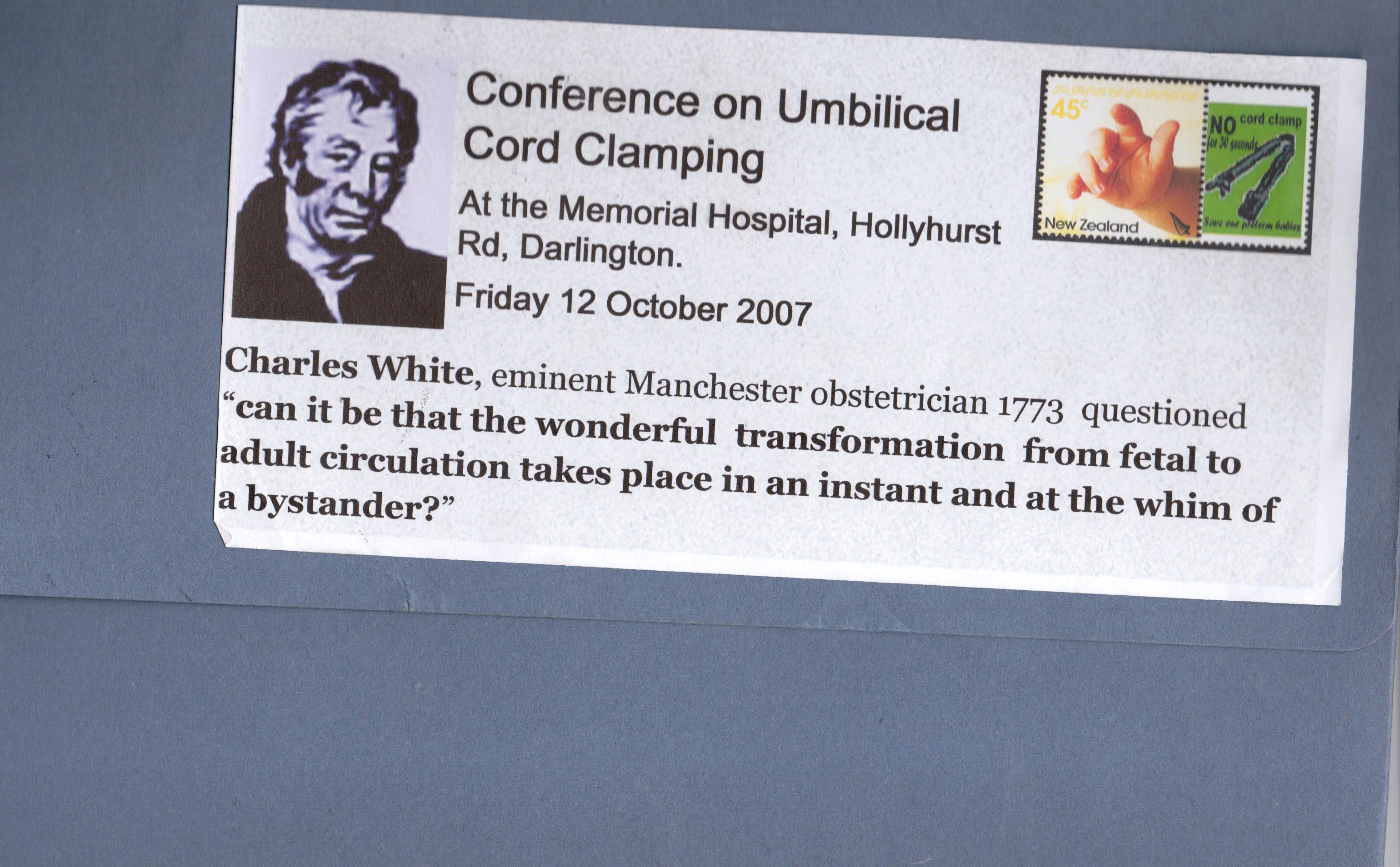 Darlington conference on cord clamping at birth